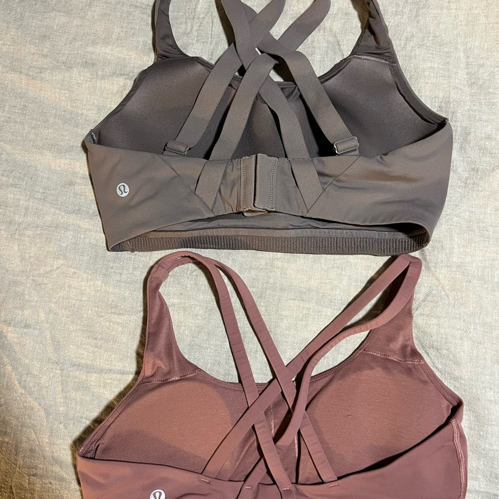 lululemon athletica Strappy Sports Bras - Gray and Mauve - Picture 2 of 3